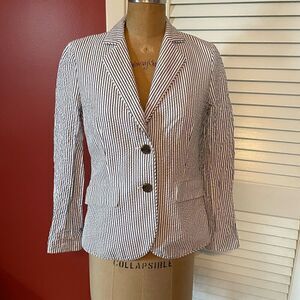 J CREW | seersucker two button blazer 2